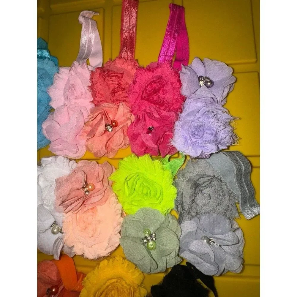 15 baby girl flower head bands B18